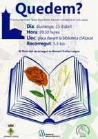 Caminada literària 'Quedem amb la lectura?' per a la diada de Sant Jordi