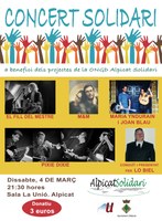 El Concert Solidari a benefici d'Alpicat Solidari, el 4 de març a La Unió