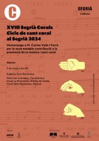 El cicle Segrià Corals visitarà Alpicat el diumenge 5 de maig