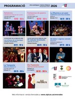Vuit propostes d’octubre a desembre dins la Temporada de Tardor d’Arts Escèniques i Música d’Alpicat
