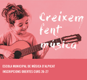 Oberta la inscripció a l'Escola Municipal de Música, per al curs 2026-2027 d'Alpicat
