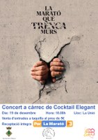 Concert amb Cocktail Elegant a benefici de La Marató, el diumenge 19 a La Unió