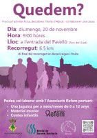 El 20 de novembre, Caminada ‘Quedem?’, solidària amb l'Associació Refem
