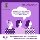 L’Ajuntament s’adhereix al Dia Internacional per a l’Eliminació de la Violència vers les Dones