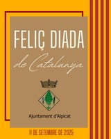 L'Ajuntament d'Alpicat us desitja una bona Diada Nacional de Catalunya