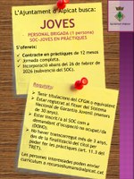 Oferta de feina de l’Ajuntament adreçada a joves per a personal de la brigada municipal