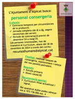 Oferta de feina de l’Ajuntament per a personal de consergeria al nou pavelló polivalent